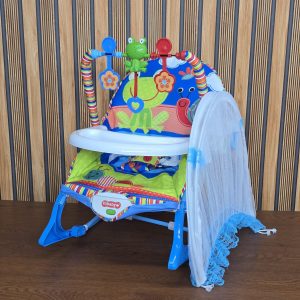 👶✨ Ti Baby Rocking & Dining Chair with Mosquito Net ✨🍽️