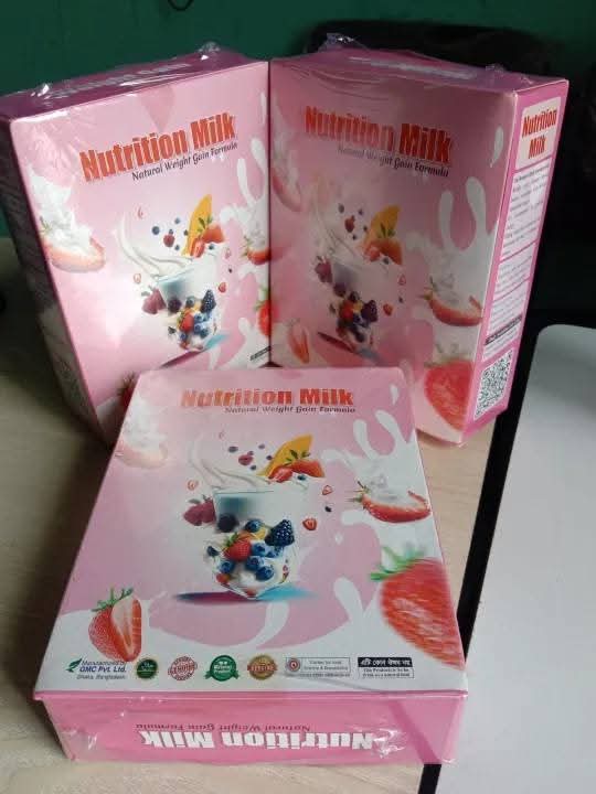 Nutrition Milk Weight Gain Formula – Strawberry & Mixed Fruits Flavor (30 Sachets) - Image 2
