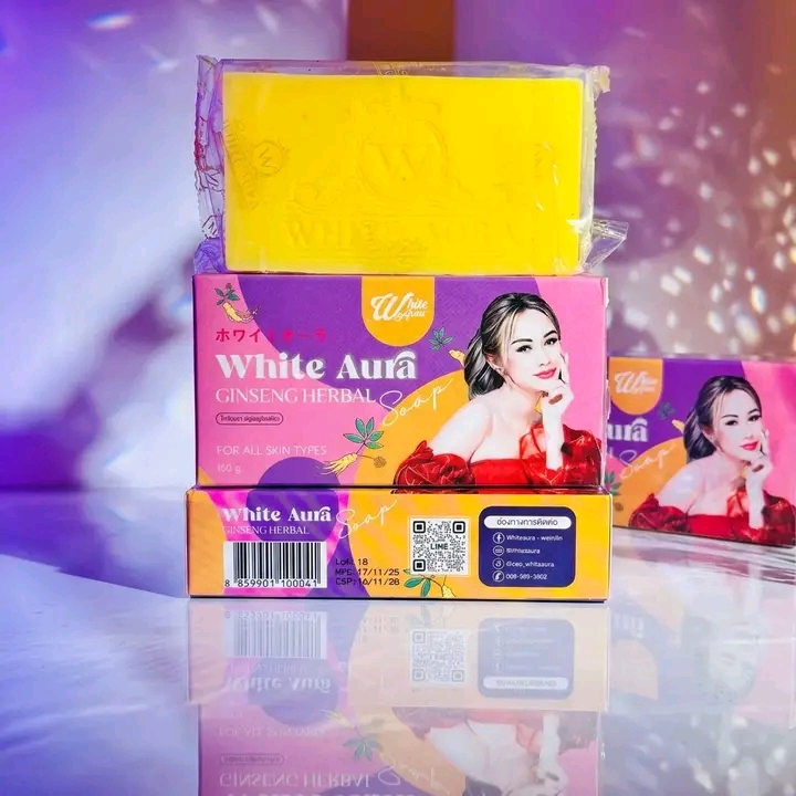 ✨ WHITE AURA GINSENG HERBAL SOAP (160G) ✨Made In Thailand