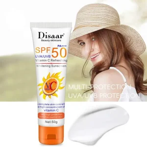 Disaar Vitamin C Sunscreen SPF50 PA+++ 50gm Oil Free Sunscreen & Aftersun Cream