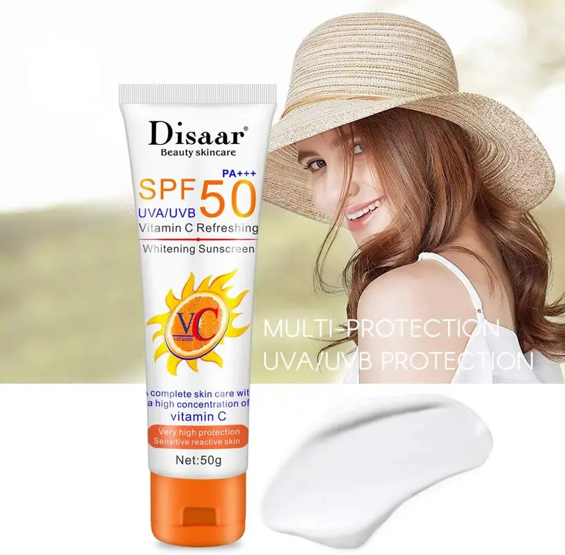 Disaar Vitamin C Sunscreen SPF50 PA+++ 50gm Oil Free Sunscreen & Aftersun Cream