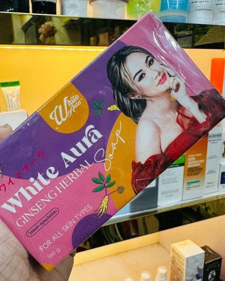 ✨ WHITE AURA GINSENG HERBAL SOAP (160G) ✨Made In Thailand - Image 3
