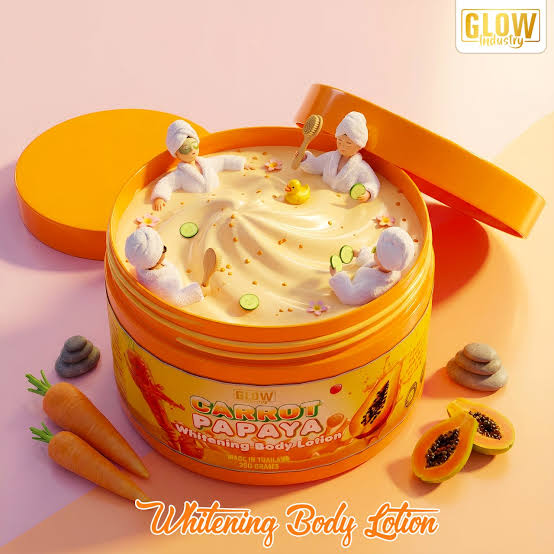 Glow Industry Carrot Papaya White Body Cream (250g) – উজ্জ্বল, মসৃণ ও কোমল ত্বকের জন্য - Image 3