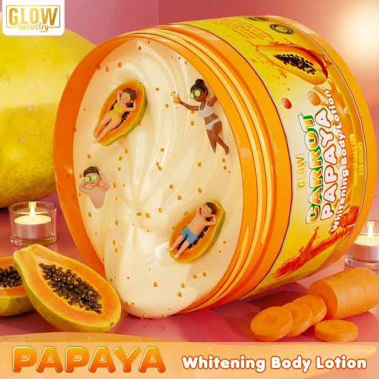 Glow Industry Carrot Papaya White Body Cream (250g) – উজ্জ্বল, মসৃণ ও কোমল ত্বকের জন্য