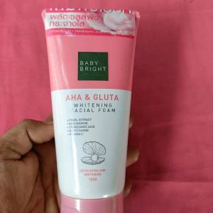 Baby Bright AHA & Gluta Whitening Facial Foam – 120g