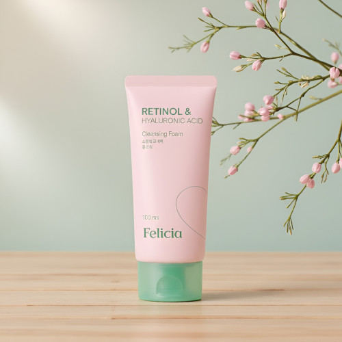 Felicia Retinol & Hyaluronic Acid Cleansing Foam – Deep Clean & Hydration 100ml