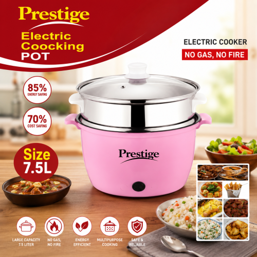 Prestige Electric Cooking Pot – 7.5L - Image 3
