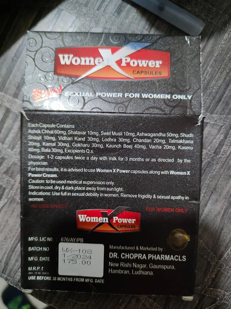 Women X Power Capsules – 10 pcs | Herbal Energy & Vitality Supplement - Image 4