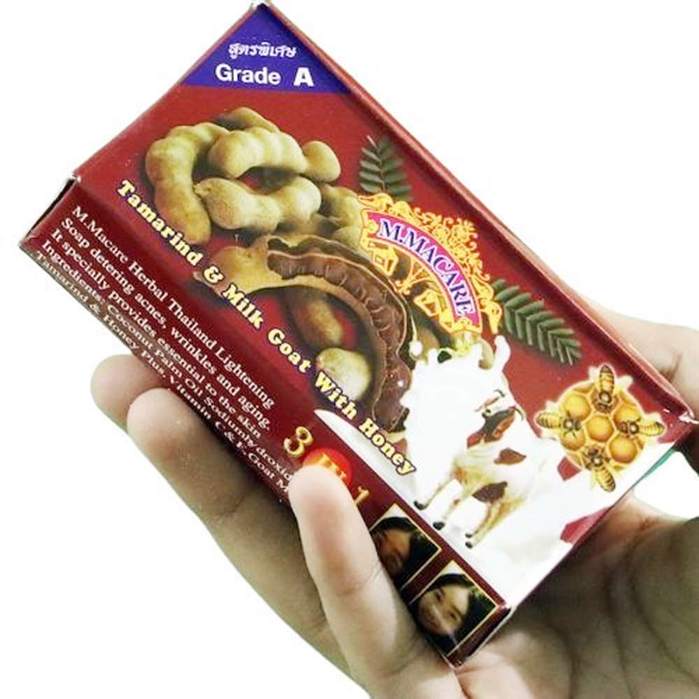 M.Macare Tamarind & Milk Goat With Honey Soap – 3 In 1 Herbal Whitening Soap (Grade A) - Image 2