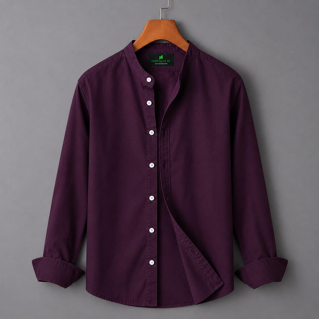 প্রিমিয়াম অক্সফোর্ড কটন সলিড শার্ট - Premium Oxford Cotton Solid Shirt - Image 5