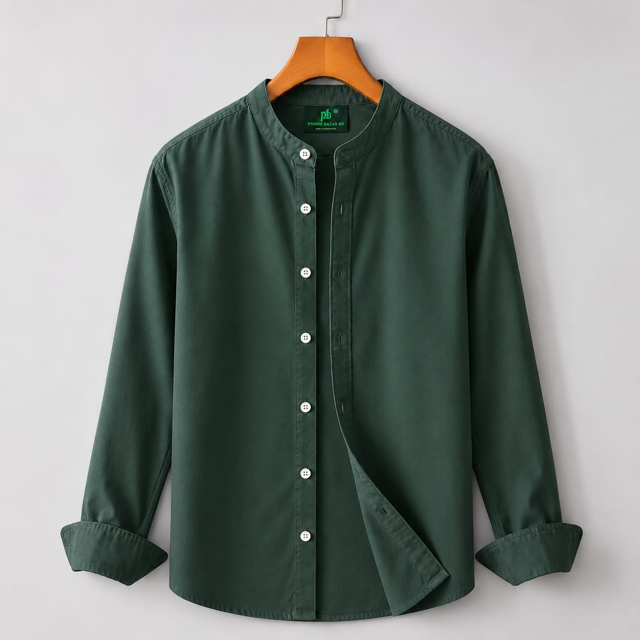 প্রিমিয়াম অক্সফোর্ড কটন সলিড শার্ট - Premium Oxford Cotton Solid Shirt - Image 4