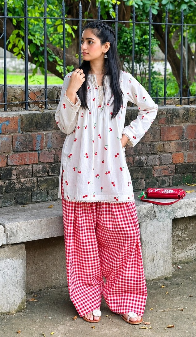 প্রিন্টেড কটন টু পিস - Printed Cotton Two Piece - Image 2