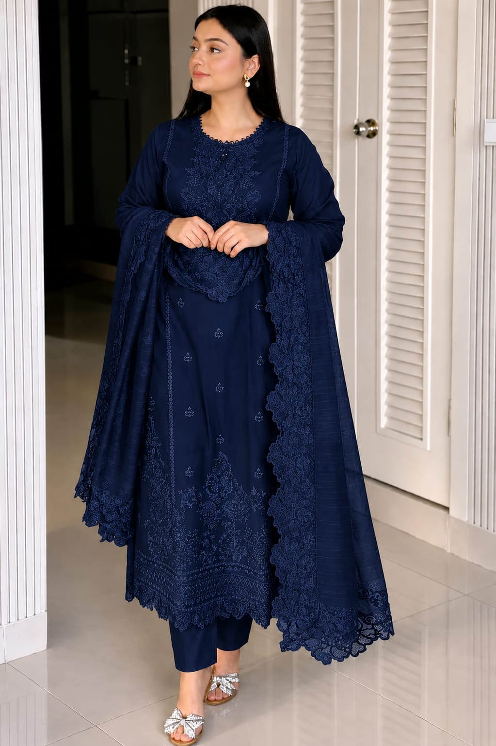 এম্ব্রয়ডারি থ্রি পিস - Embroidery Three Piece - Image 2