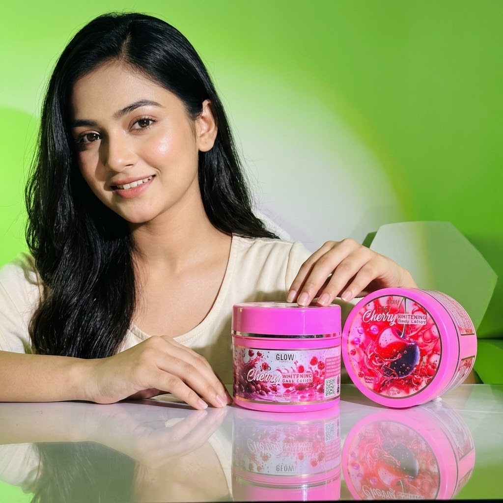 BSTI Approved Glow Industry Cherry White Body Cream 250g – Made in Thailand - Image 2