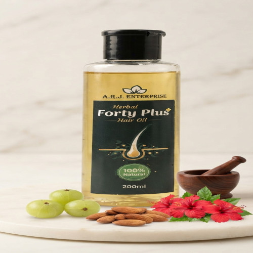 Herbal Forty Plus Hair Oil – 200ml | Natural Hair Growth & Anti-Hair Fall