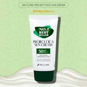 3W Clinic Project Cica Moisturizing Sun Cream SPF 50+ PA+++