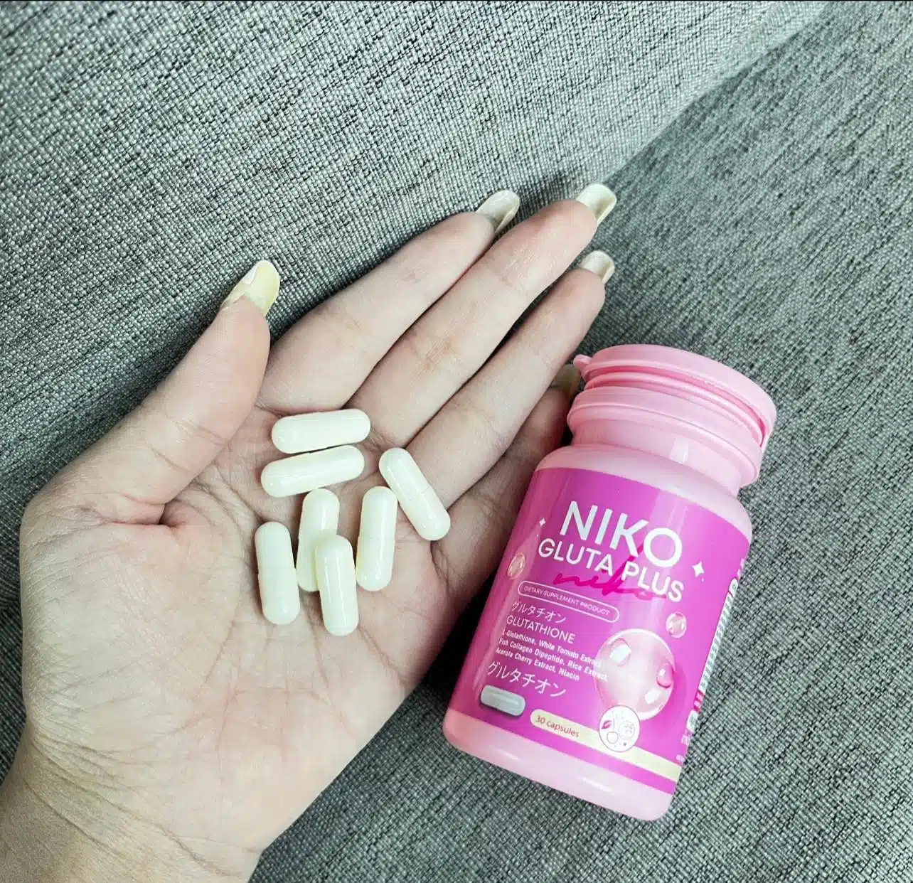 Niko Gluta Plus Skin Whitening & Brightening Supplement (30 Capsules) – Imported from Thailand - Image 3