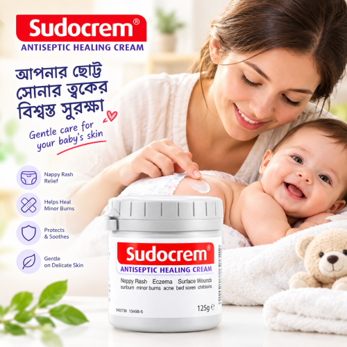 Sudocrem Antiseptic Healing Cream (125g) - Baby Diaper Rash & Skin Protection