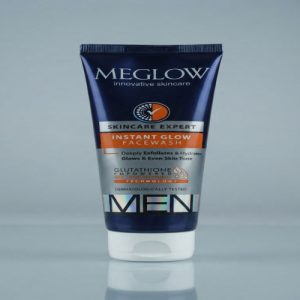 Meglow Instant Glow Face Wash for Men – Glutathione Brightening Formula 120gm