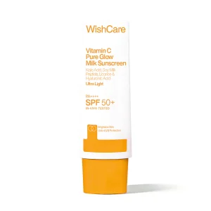 WishCare Vitamin C Pure Glow Milk Sunscreen (50ml) - SPF 50+ PA++++